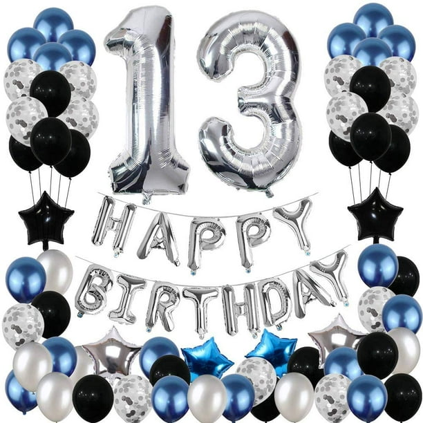 13th Birthday Party Decorations Kit Happy Birthday Banner with Number 13 Birthday Balloons for Birthday Party Supplies 13th Colourful Birthday Party Pack 13th Birthday Party Decorations Kit Happy Birthday Banner with Number 13 Birthday Balloons for Birthday Party Supplies 13th Colourful Birthday Party Pack